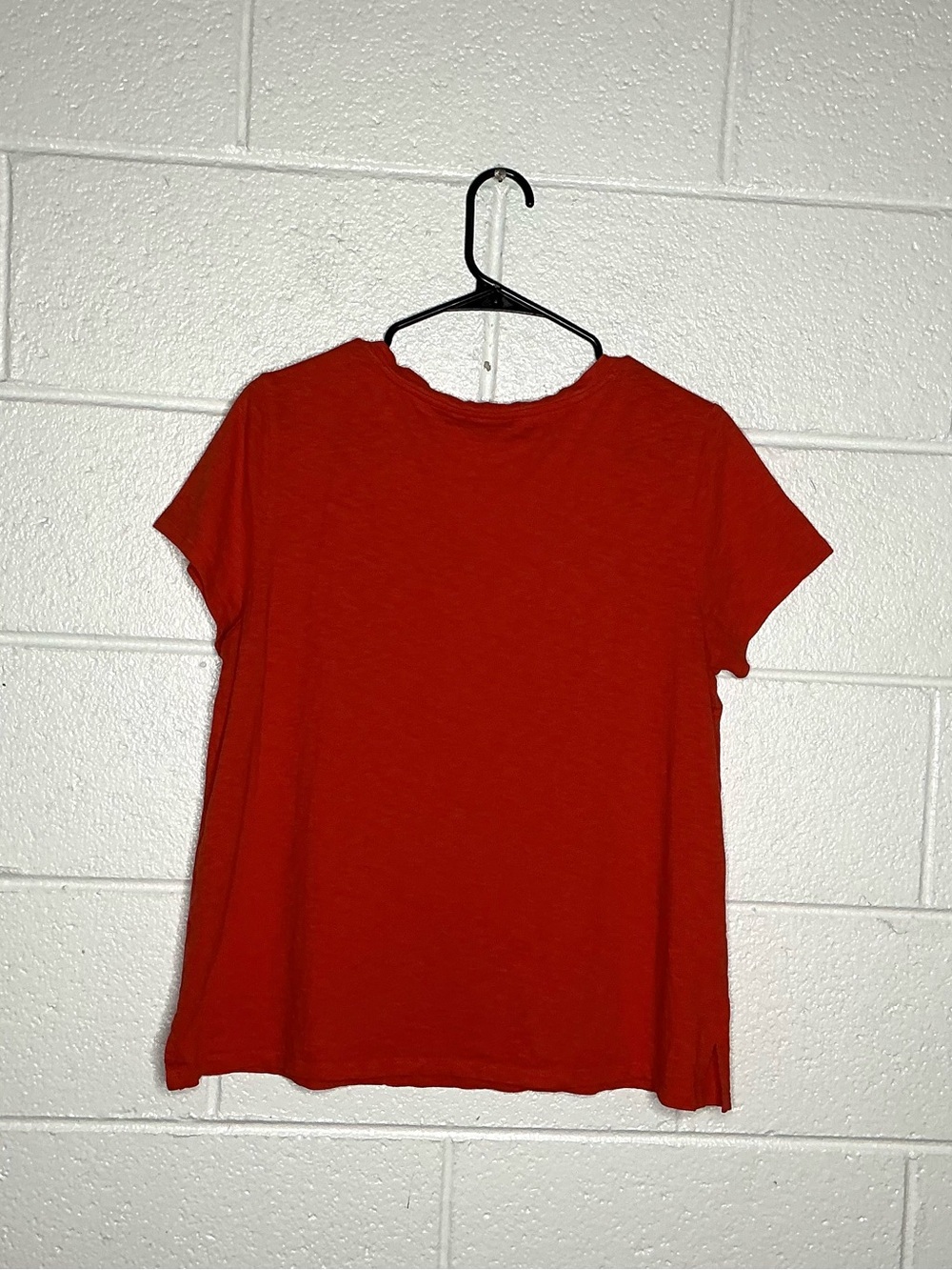 < Chico’s Red Cotton Casual Short Sleeve Top > - Picture 4 of 4